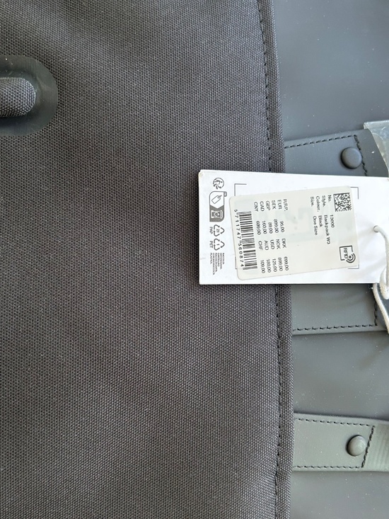 BLACK RAINS BACKPACK MADE FROM WATER-RESISTANT COATED FABRIC
